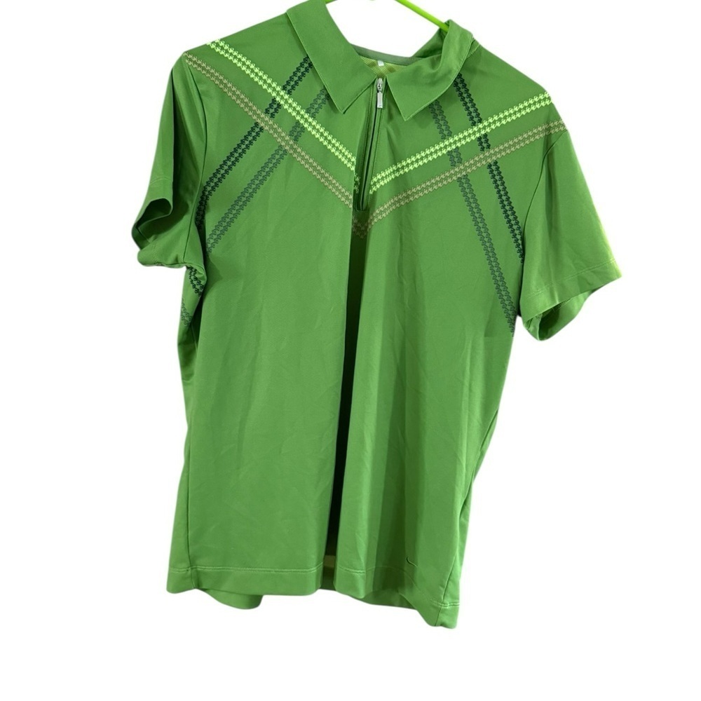 Nike Green Polo Short Sleeve Fitted Top - Picture 8 of 9
